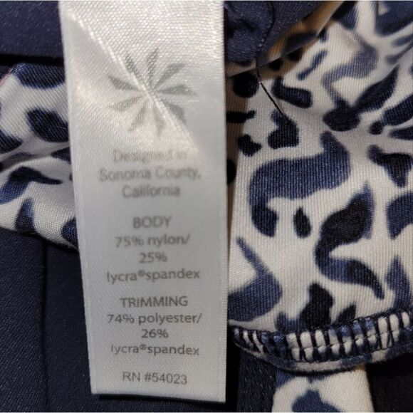 ATHLETA Navy Blue Leggings Stripe Leopard Print Size XXS - Picture 7 of 10